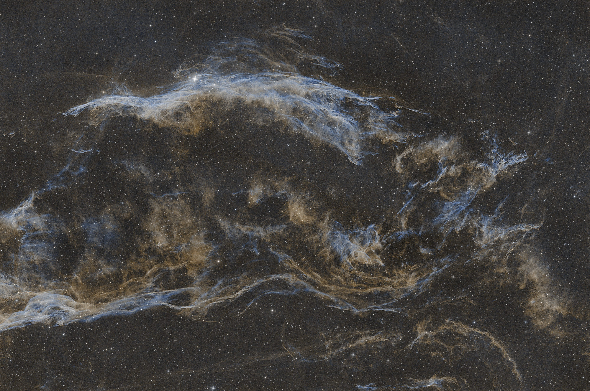 Western Veil Nebula, part of Cygnus Loop NGC 6960 Westlicher Schleiernebel, Teil des Cygnusbogens NGC 6960